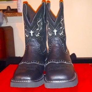 Justin Boots Female Size 10 B  Black Cowhide